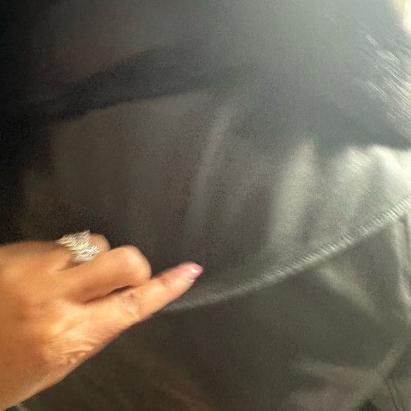 Azalea Wang Gisele Faux Leather & Faux Fur Trim Black Jacket Sz L - Picture 6 of 16